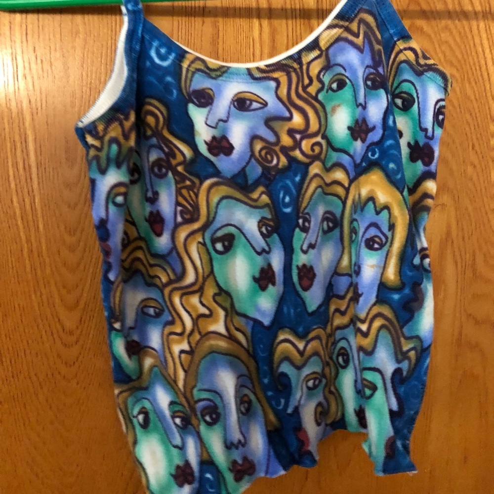 Airbrushed ladies tank top.